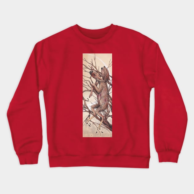 A Siamese Dead Deer Crewneck Sweatshirt by wiwitaek
